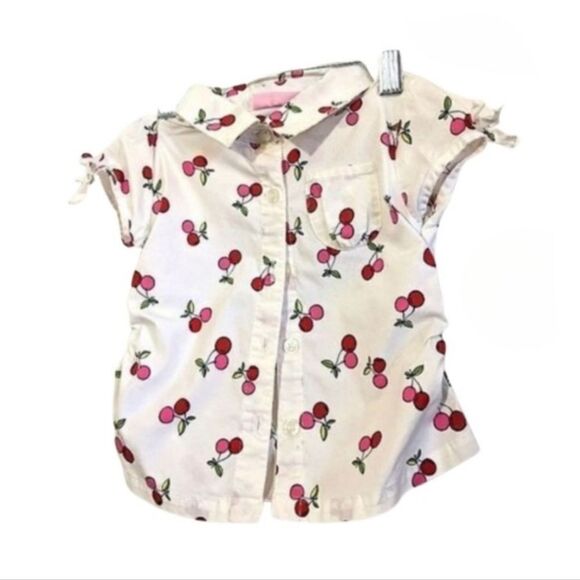 Toddler Shirt White with Cherries NEW - Picture 1 of 5